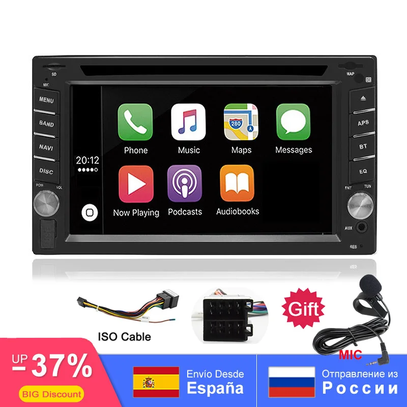 

2DIN Car DVD Player Radio GPS Bluetooth Carplay Android Auto for X-TRAIL Qashqai x trail juke for nissan SWC FM AM USB/SD
