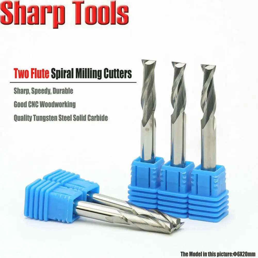 HRC45 8MM Solid Carbide End Mills For Aluminum CNC Carving Bit Engraving Router