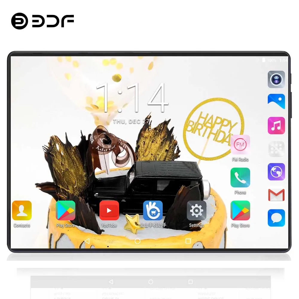 BDF 10 дюймов 8/Octa Core Android 7,0 планшетный ПК 1280*800 Дисплей 4 Гб ram 64 Гб rom Dual SIM Tab 4G Телефонный звонок видео ПК планшеты 10,1