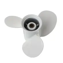 Boat Outboard Propeller 9 1/4 x 10 Aluminum Alloy For Yamaha 9.9-15HP White 3 Blades 8 Spline Tooth