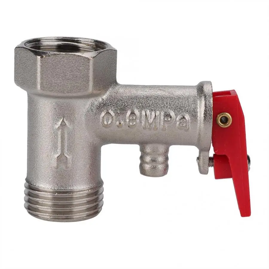 1/2" 0.8mpa Male x Female Thread BSP Brass Electric Water Heater Safety Pressure Relief Valve
