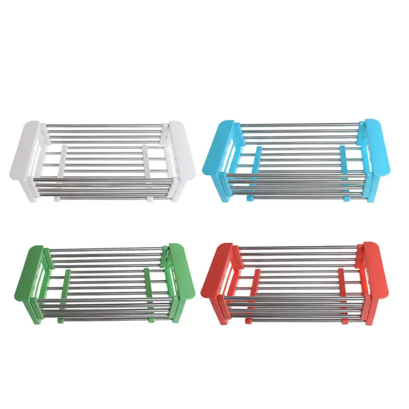 2018 Newest Stainless Steel Dish Drying Rack Drainer Kitchen Holder Tray Organizer Storage 4 Colors