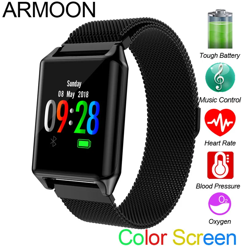 

Color Screen Waterproof Smart Watch AK11 Heart Rate Bracelet Blood Pressure Sleep Monitor Fitness Tracker Sport Android IOS Band