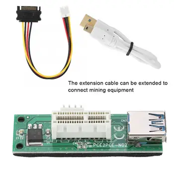 

PCI-E Express 1x to 16x Mining Extender Riser Card with USB Cable internal computer cables