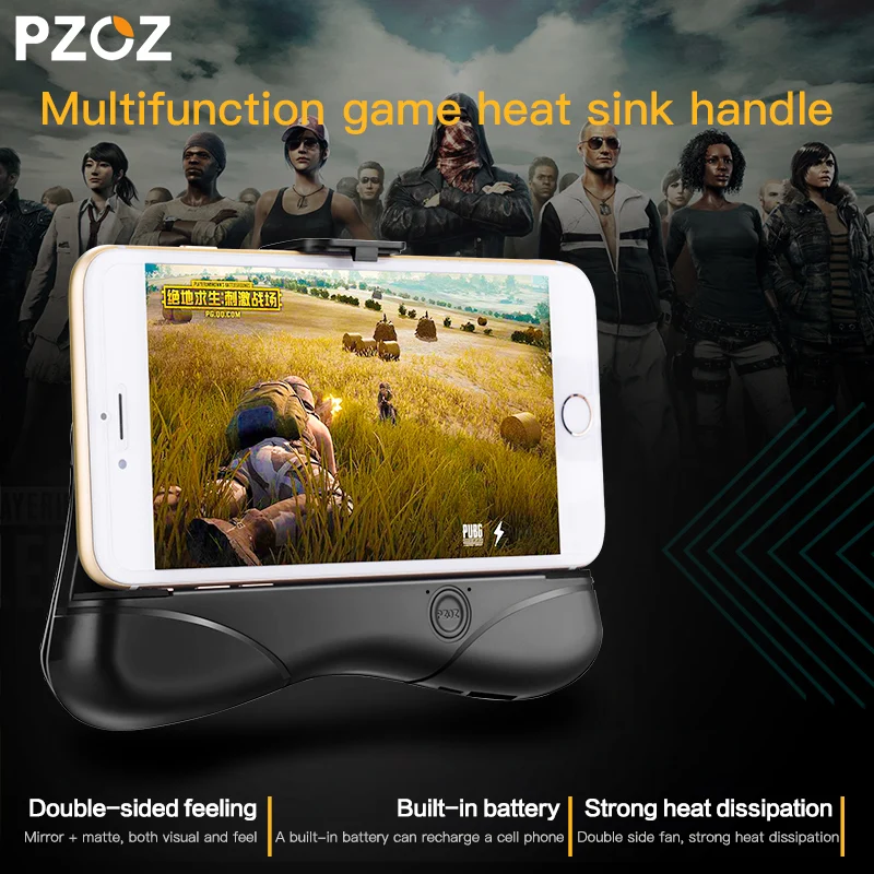  PZOZ Gamepad Hand Spiel Grip Kühlkörper Stehen DUAL Lüfter Telefon Lade Power Bank Für Iphone Samsu