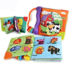 Baby Fabric Cloth Books Animals Words Fruit Education Cartoon Book Kids Early Learning Children Soft Cloth Book With Teether Toy Baby Fabric Cloth Books Animals Words Fruit Education Cartoon Book Kids Early Learning Children Soft Cloth Book With Teether Toy