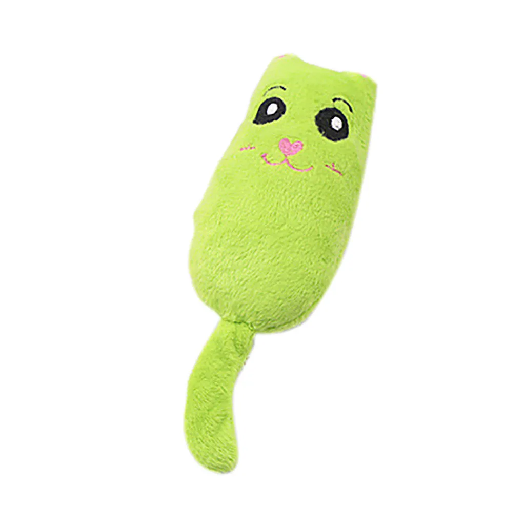 Зеленый Игрушки с мордашками для домашних животных в форме кошки, игрушки с мордашками, игрушки для кошек, мяты, Плюшевые Интерактивные игрушки для жевания, удовлетворяющие предпочтениям котенка - Цвет: Зеленый