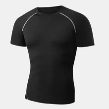Для мужчин тренировки одежда Рубашка с короткими рукавами Фитнес Футболки для девочек исправить Топы корректирующие короткий рукав сжатия Рубашки для мальчиков 3D печати ММА Rushguard Футболки