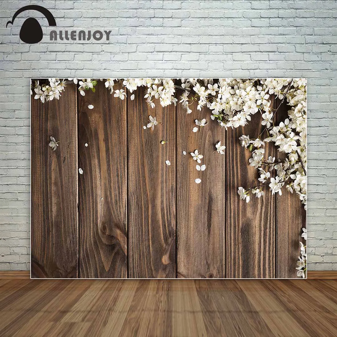 allenjoy wedding backdrop baby shower spring flowers wooden plank couple photography background banner photo shoot studio props background aliexpress