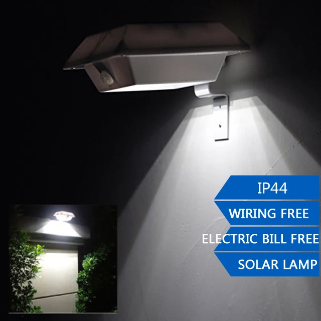 Waterproof Cargador Solar Powered 4 Led Pir Motion Sensor Outdoor