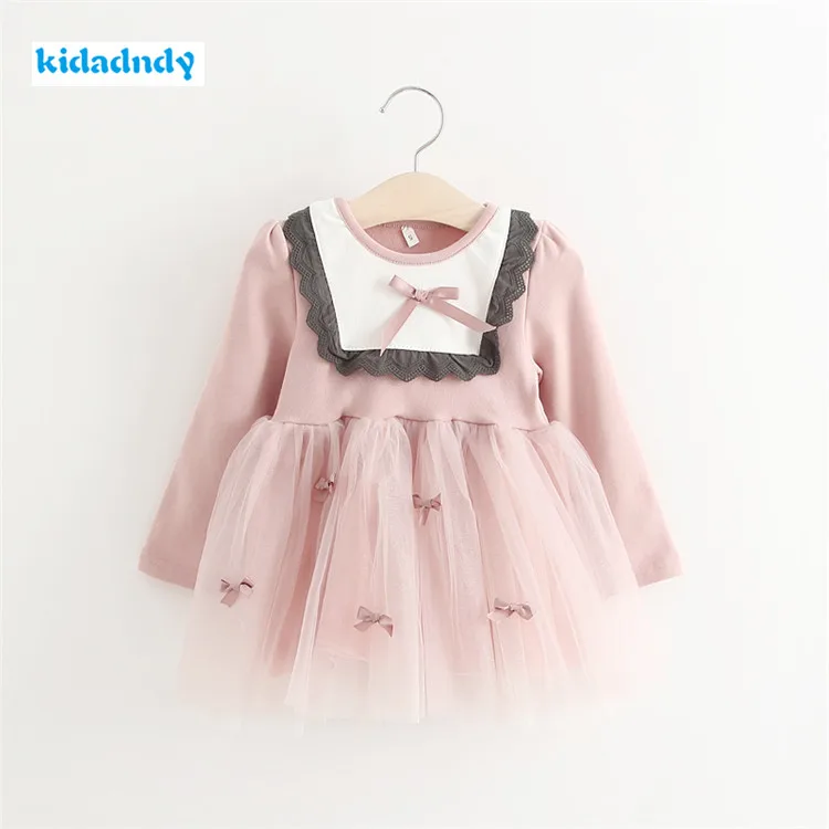 

kidadndy 2pcs/set Fashion 2017 Spring Baby Girl Mesh Set Princess Dress Kids Clothes Suit Set Baby YD129