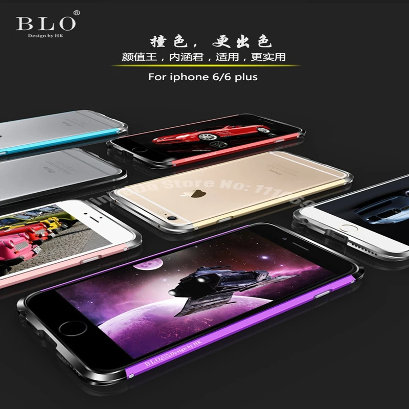 Bumper para Iphone Botão para Iphone7 Ultrafino Aviação Aluminum 7 6 s Plus Prismatic Forma Quadro Metal Cover Bumper 20 Pcs Dhl 13 Caso de telefone & Covers