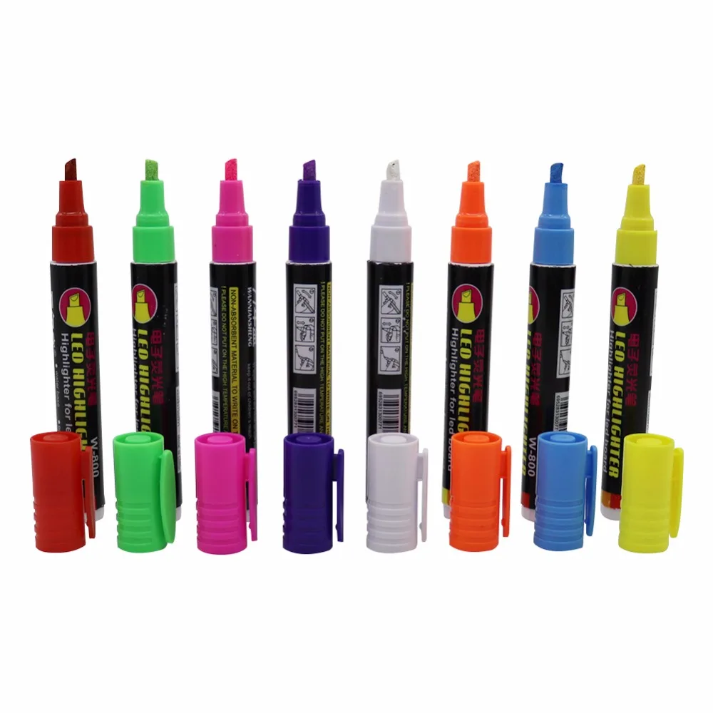 8 Цвет Маркер электронный светодиодный пишущая ручка граффити акварель флуоресцентный маркер студент рисунок канцелярских принадлежностей