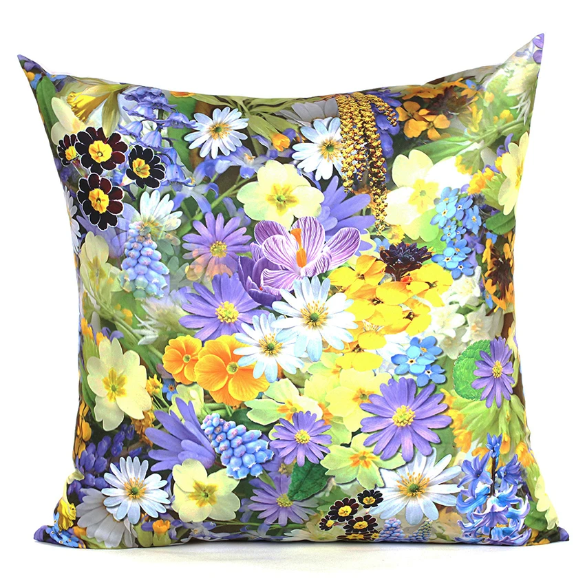 40cm 50cm 60cm 45cm Blue Red Floral Cushion Covers Decorative Throw