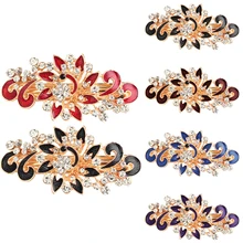 Капли масла заколка с птицей Феникс зажим для волос Павлин горный хрусталь Весна крестик Головные уборы аксессуар для волос из сплава для Для женщин