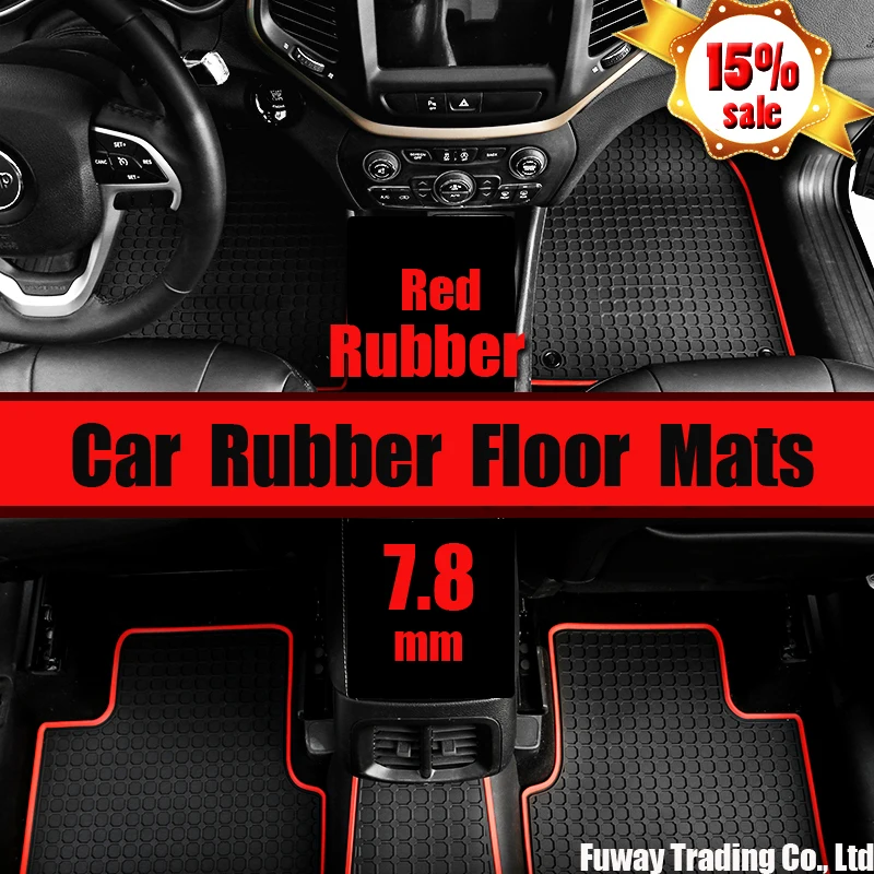 Car Logo Rubber Pat Material Floor Liner Kit Mat For Land Rover