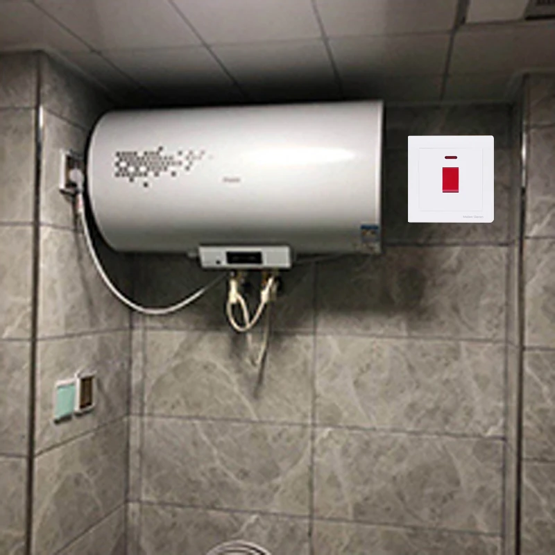 25A кнопочный переключатель для кухонный водонагреватель кондиционер 1 банда настенный выключатель электрической сети с индикатором Электрический прерыватель