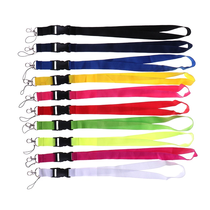 

1pcs Mobile Phone Neck Straps Colorful Blank Plain Key Lanyard Badge ID Holders 10 Colors