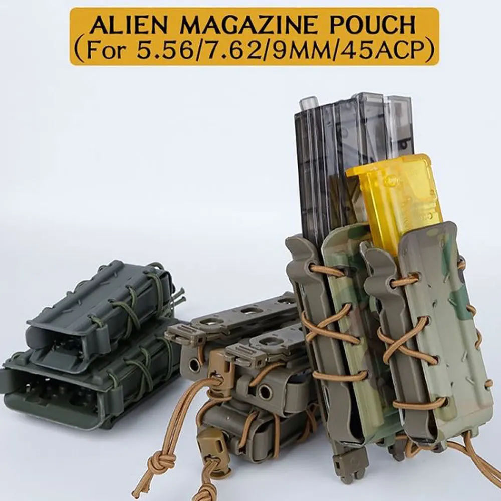 Тактический инопланетянин полимерный 45ACP 9 мм ремень с крючком подсумок для журналов амортизационный шнур армейские Охотничьи аксессуары поп-замок расширяемый