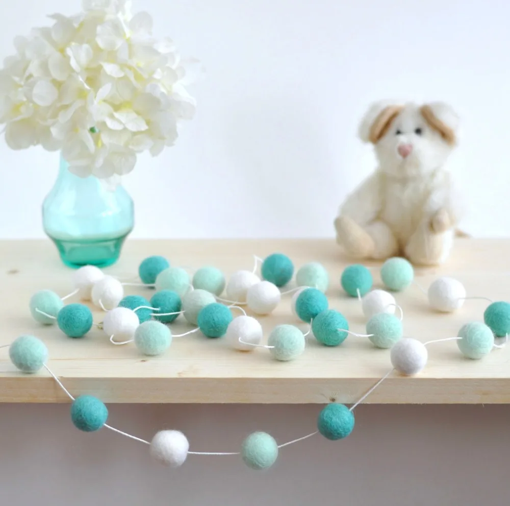 Wool Felt Balls Handmade 30pcs Wool Ball Ornaments Children Room