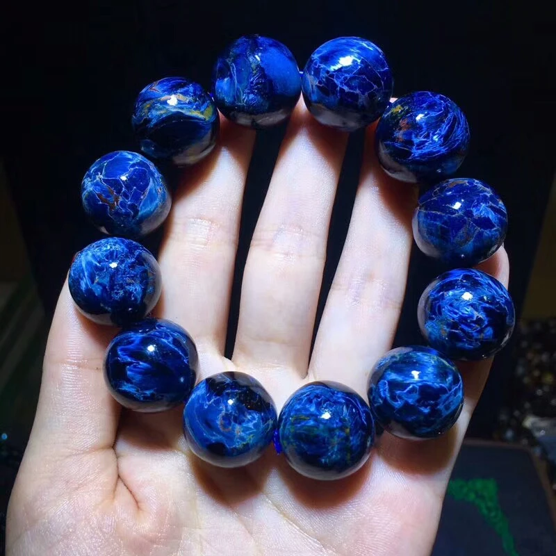 

Genuine Natural Blue Pietersite Big Round Beads Bracelet For Women Men Powerful Stretch Crystal Bracelet 20mm AAAAA Certificate