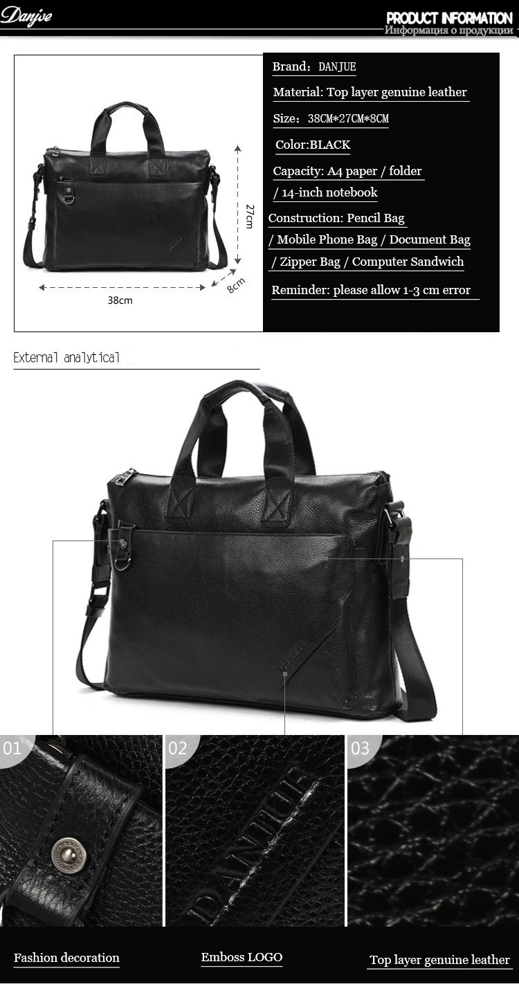 Новый деловой портфель мужские сумки из натуральной кожи мужские сумки на плечо