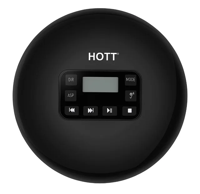  HOTT CD711T - Reproductor de CD portátil recargable con  Bluetooth para viajes en casa y automóvil con auriculares estéreo y  protección antigolpes, color negro : Electrónica