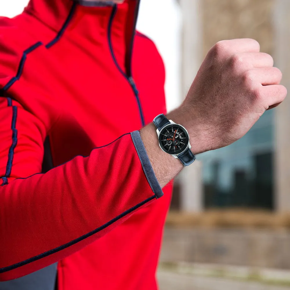 Замена кожаный браслет ремешок для samsung Galaxy часы 46 мм браслет ремешок Smartwatch аксессуары