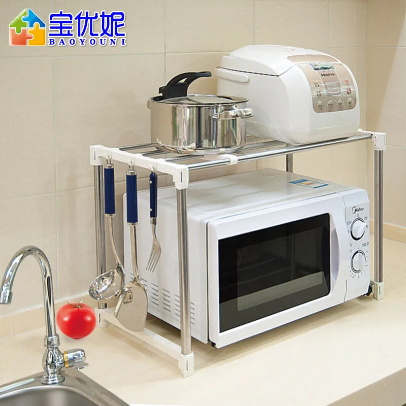 Single tier microwave oven holder kitchen Storage Holders oven rack
