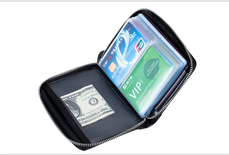 Dikedaku RFID Пояса из натуральной кожи Обложка для паспорта бумажник унисекс на молнии большой Ёмкость кредитные карты держатель Для женщин Для мужчин кошелек для паспорта