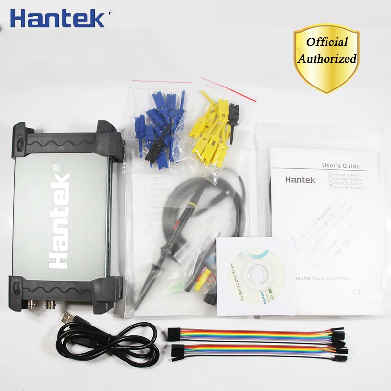 

Hantek 6022BL PC USB Portable Digital Oscilloscope 2 Channels 20MHz Bandwidth 48MSa/s Sample Rate 16 Channels Logic Analyzer