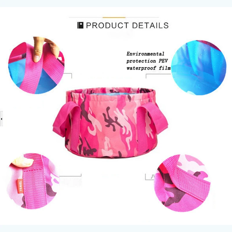 Portable Outdoor Travel Foldable Folding Camping Washbasin Basin Bucket Bowl Sink Washing Bag Water bucket 15L
