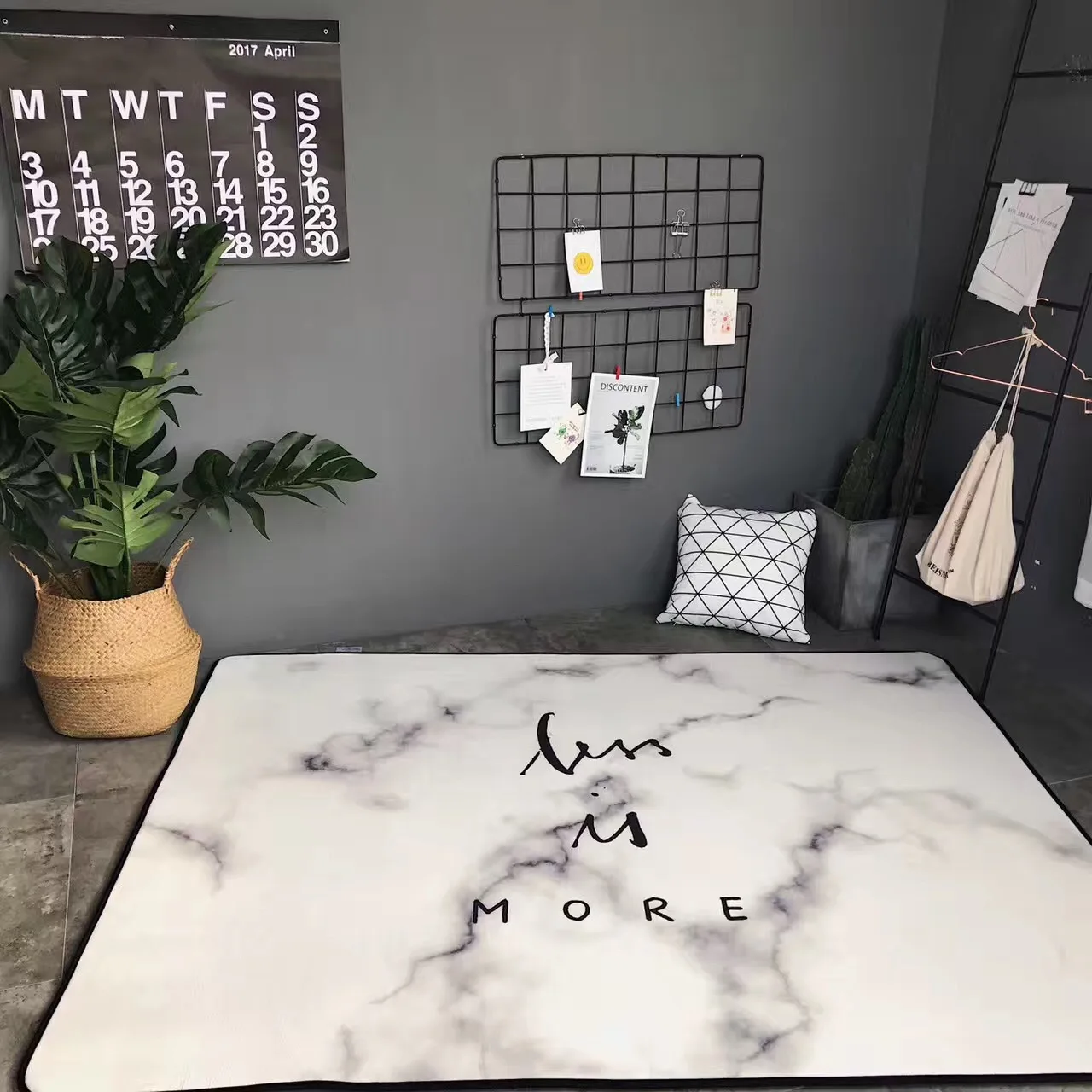 

145x195cm Big Marble Pattern Carpet Rugs Anti Slip Carpets for Living Room Simple and Comfortable Floor Carpet