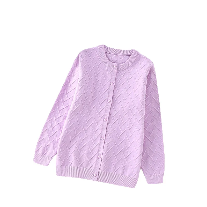 

Spring Autumn Children Kids Girl Knitted Sweater Cardigan Tops Outfit Colorful Girls School Uniform Knitted Sweater Long Sleeve