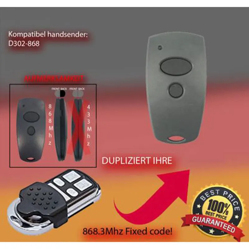 2 шт. Marantec D302 868 МГц гаражные двери/ворота Handsender Telecomanda копия очень | Электроника