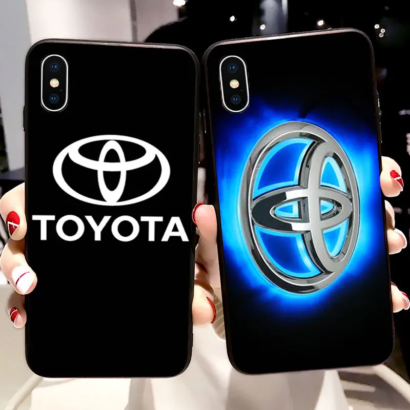 

Hot Brand Phone Case For iPhone 6S Toyota Black Soft Silicone Phone Case for iPhone X XR XS Max 5s SE 6 S 6s 7 8 Plus Case Cover