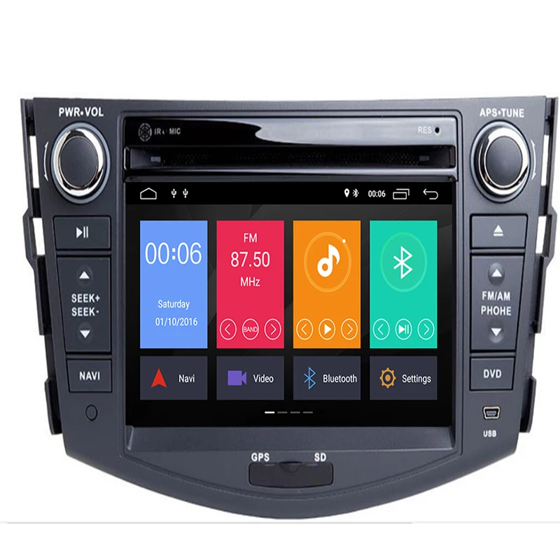Android 9.0 Car GPS Navigation For TOYOTA RAV4 2006-2012 DVD Player Support Video Wifi Mirror link RDS Quad Core Stereo Radio FM