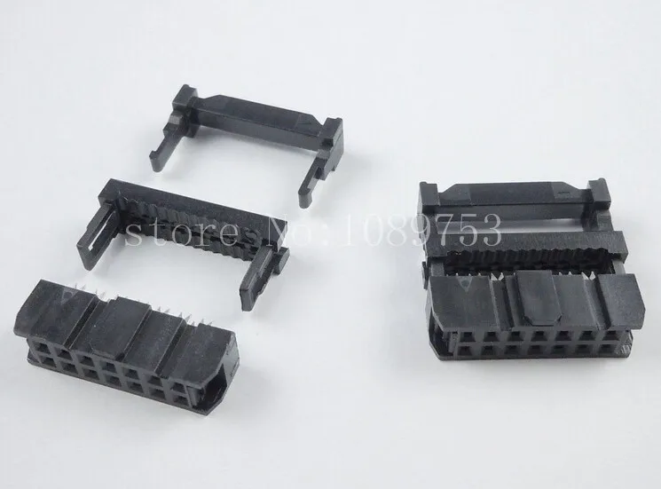 

20pcs FC-14P IDC Socket 2.54mm JTAG Socket ISP Connector Black