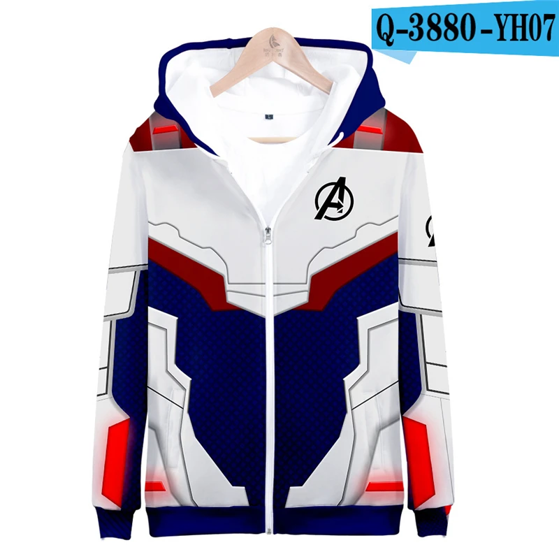 

Avengers Endgame Sweatshirt Poleron Avengers Sweatshirts Iron Man Zipper Hoodies Men 3D Clothing Men Hoodies Sweatshirts 2019
