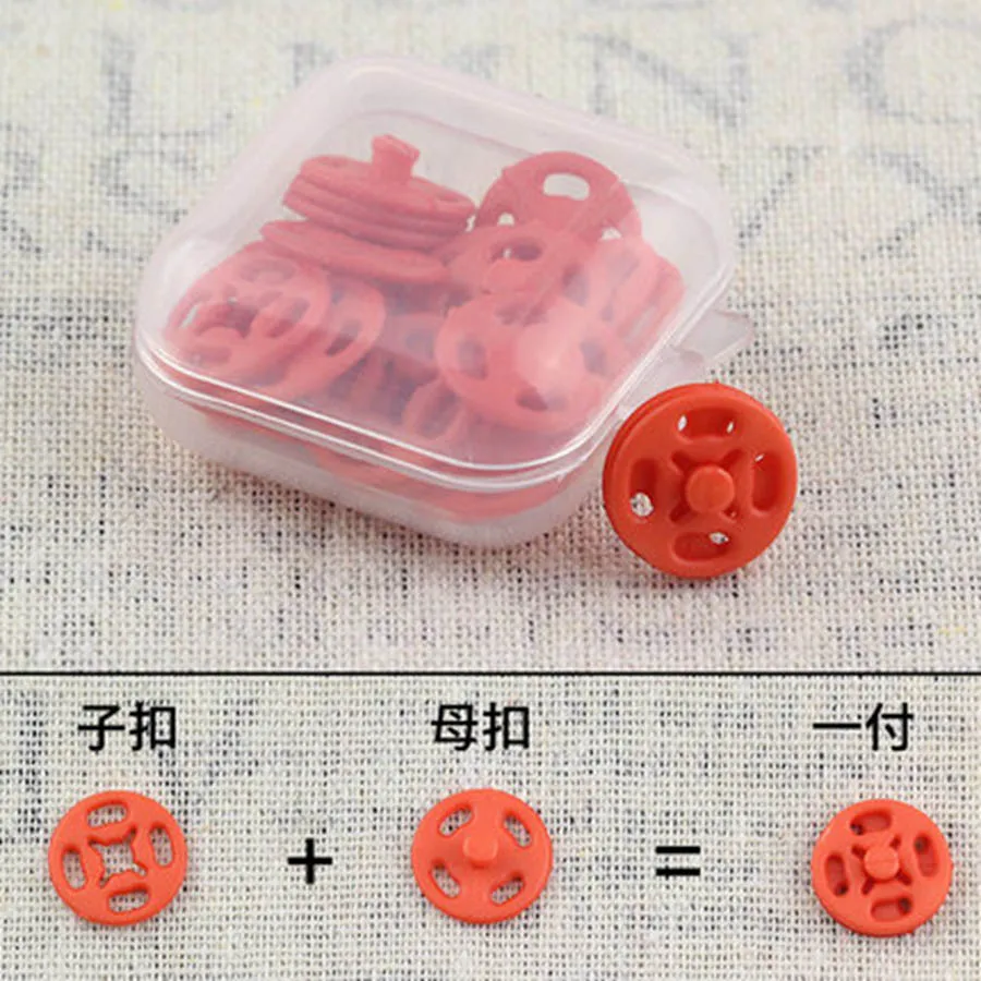 Цветные пластиковые кнопки для шитья детской одежды, прозрачные кнопки для рукоделия, 15 шт., кнопка+ коробка, 7 мм, 10 мм, 15 мм