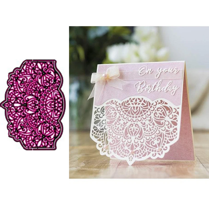 

Lace Hollow Big Edge Metal Cutting Dies Stencils for Scrapbooking Embossing Die Paper Cards Making New 2019