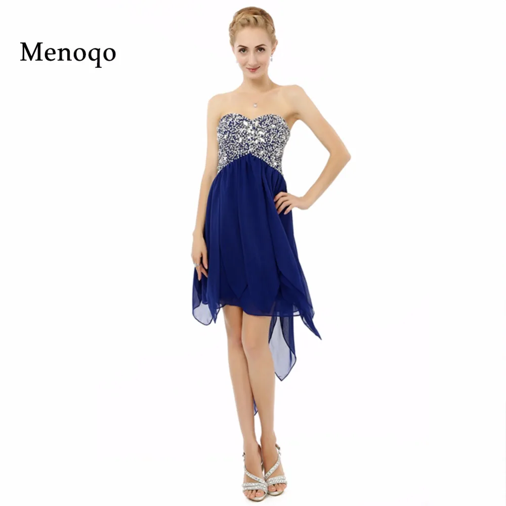 

Vestido de 15 anos curto 2019 Royal blue A line Chiffon Beaded Special occasion Party Dress Short Real Sample Homecoming Dresses