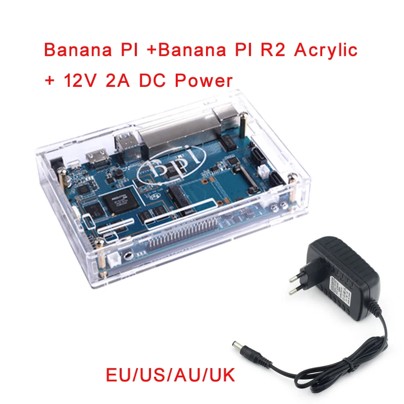 Banana Pi R2 BPI Quad Core 2 Гб Оперативная память с жесткими дисками SATA Wi Fi Bluetooth 8 памяти на