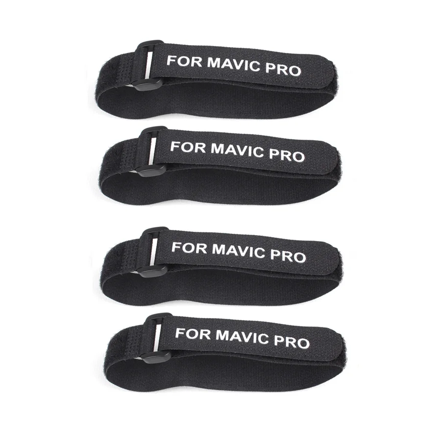Black-2pairs Фиксирующий Ремень для пропеллера с фиксированным ремнем Mavic 2 Drone протектор для DJI Mavic Pro аксессуар кабельные стяжки фиксатор волшебная лента - Цвет: Black-2pairs
