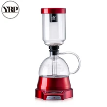 YRP Electric Coffee Syphon Pot Heat-Resistant Glass Electric Touch Screen Coffee maker Coffee Siphon Brewer Drip Vacuum Filter akira halogen beam heater syphon coffee maker heater siphon coffee maker tool vacuum coffee pot beam heater with high quality