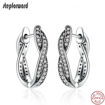 

High Quality Popular 100% 925 Sterling Silver Elegant Waves Hoop Earring