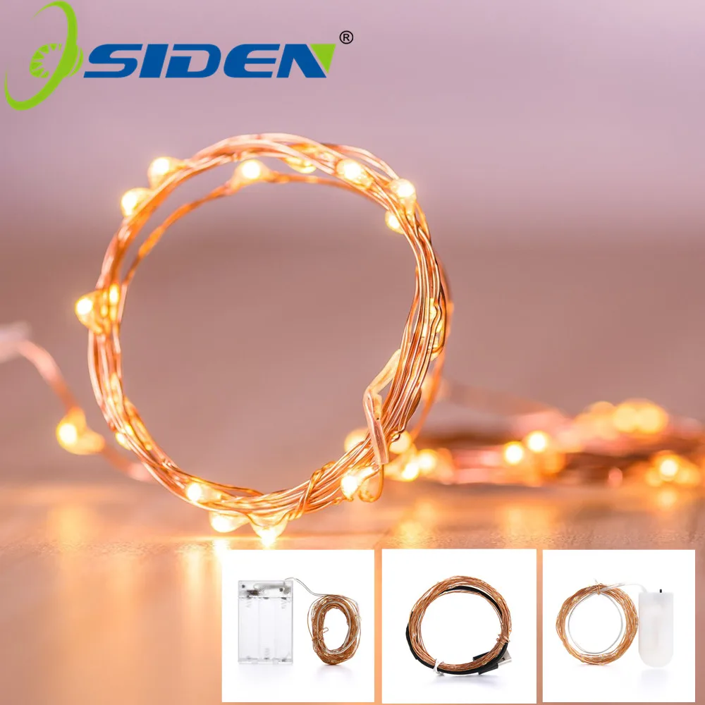 

LED String lights 2m5m10m Christmas Lights 3AA Battery USB CR2032 Powered Strip Light For Holiday Wedding Party XmasFairy Light