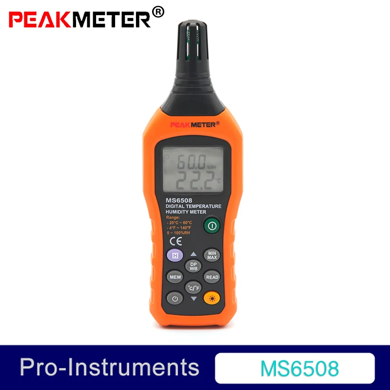 

MS6508 Industrial Digital Humidity Meter Thermometer Hygro-thermometer Thermo-hygrometer Wet Bulb Dew Point Temperature Null