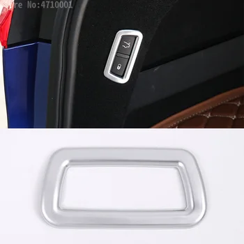 

For Maserati Levante 2016 Car-Styling ABS Matte Chrome Car Rear Tail Door Switch Button Frame Cover Trim Sticker 1pc