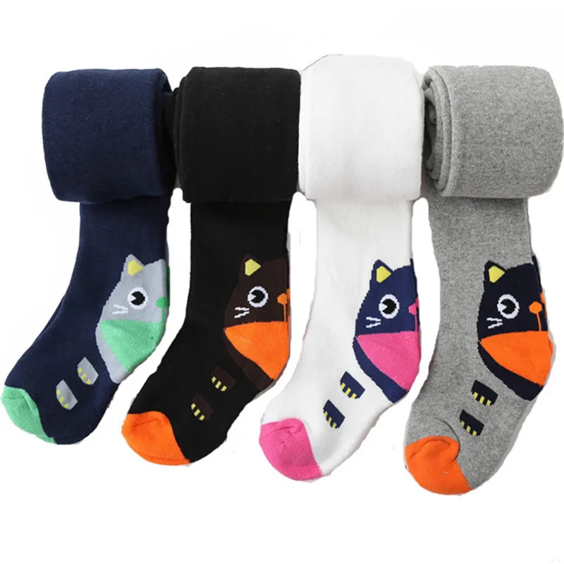 

3-10 years Girls Cotton fashion pantyhose baby Cute Cat pattern Socks Children dance Socks Spring / autumn new Kids clothing